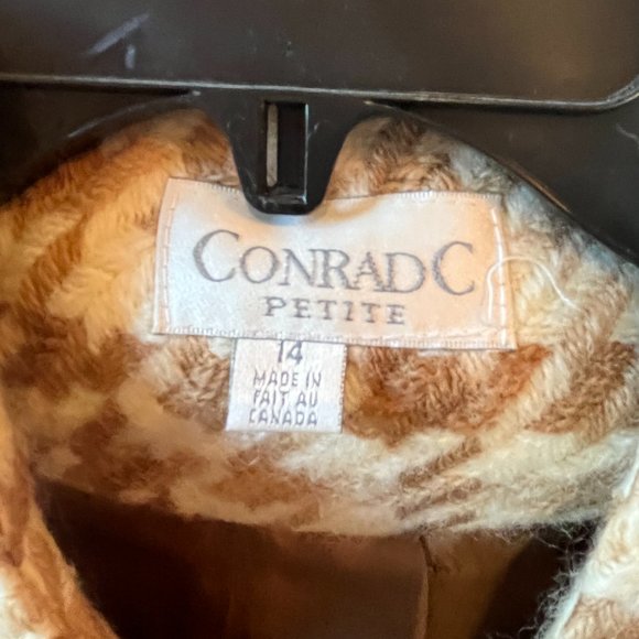 Women's Conrad C petite wool brown/tan/cream blazer sz 14 fall/winter - Picture 2 of 9